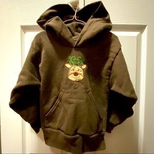 Reindeer Hoodie size YXS 2-4